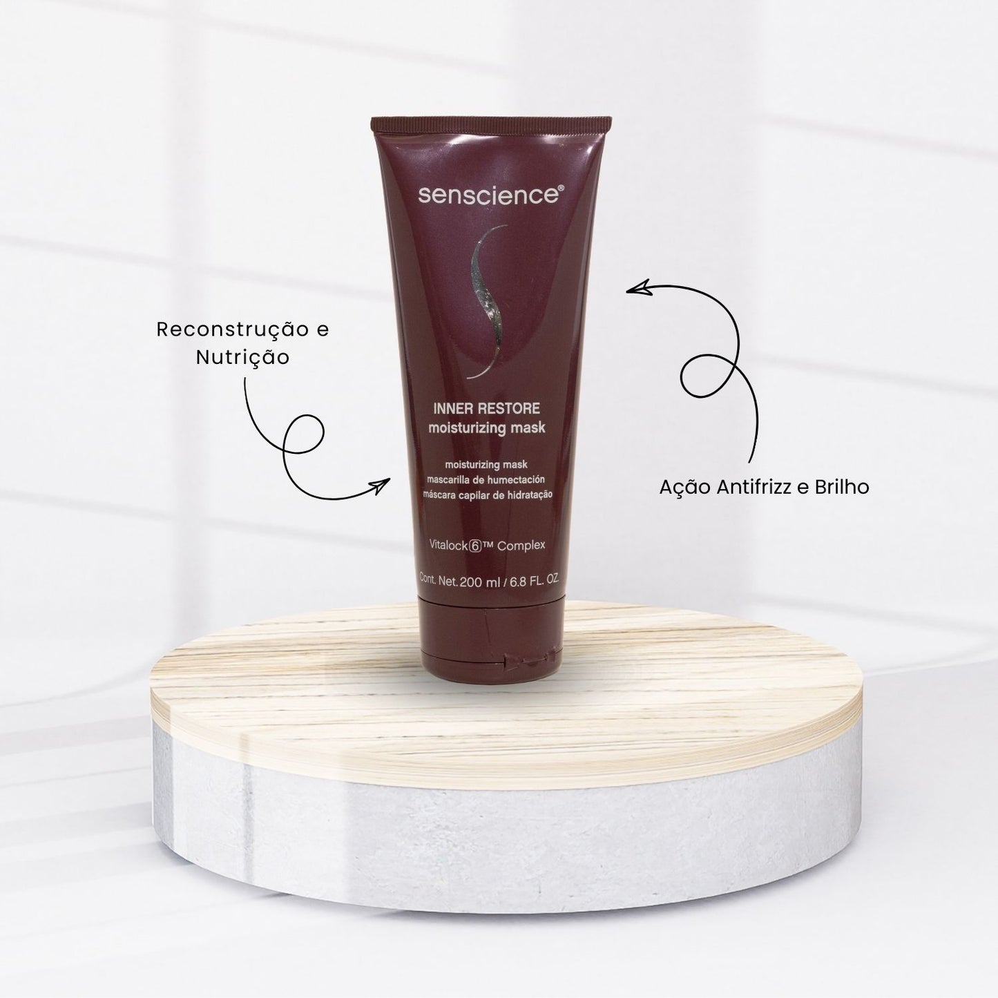 Kit Senscience True Hue Shampoo + Condicionador 1 Litro + Máscara Inner Restore 200 ml