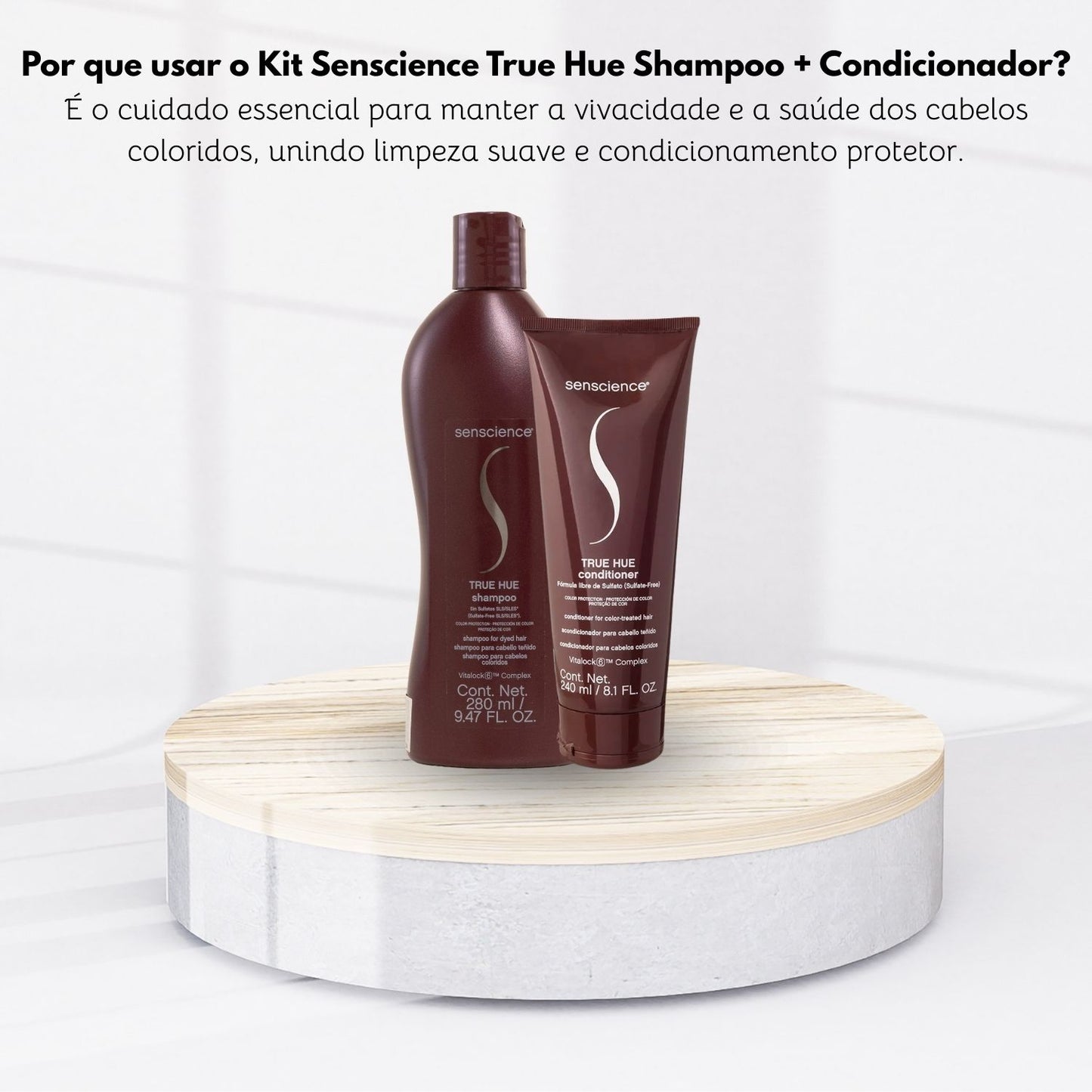 Kit Senscience True Hue Shampoo 280 ml + Condicionador 240 ml
