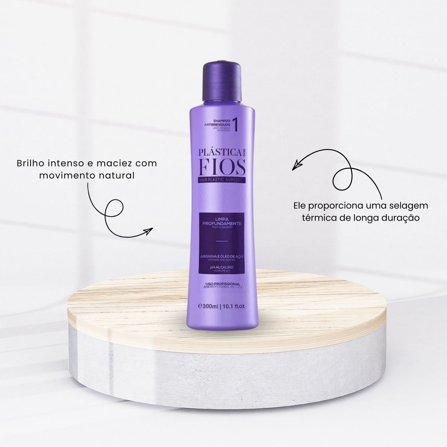 Progressiva Cadiveu Plástica dos Fios Selagem Térmica Escova Inteligente (2 x 300 ml+1 Litro)