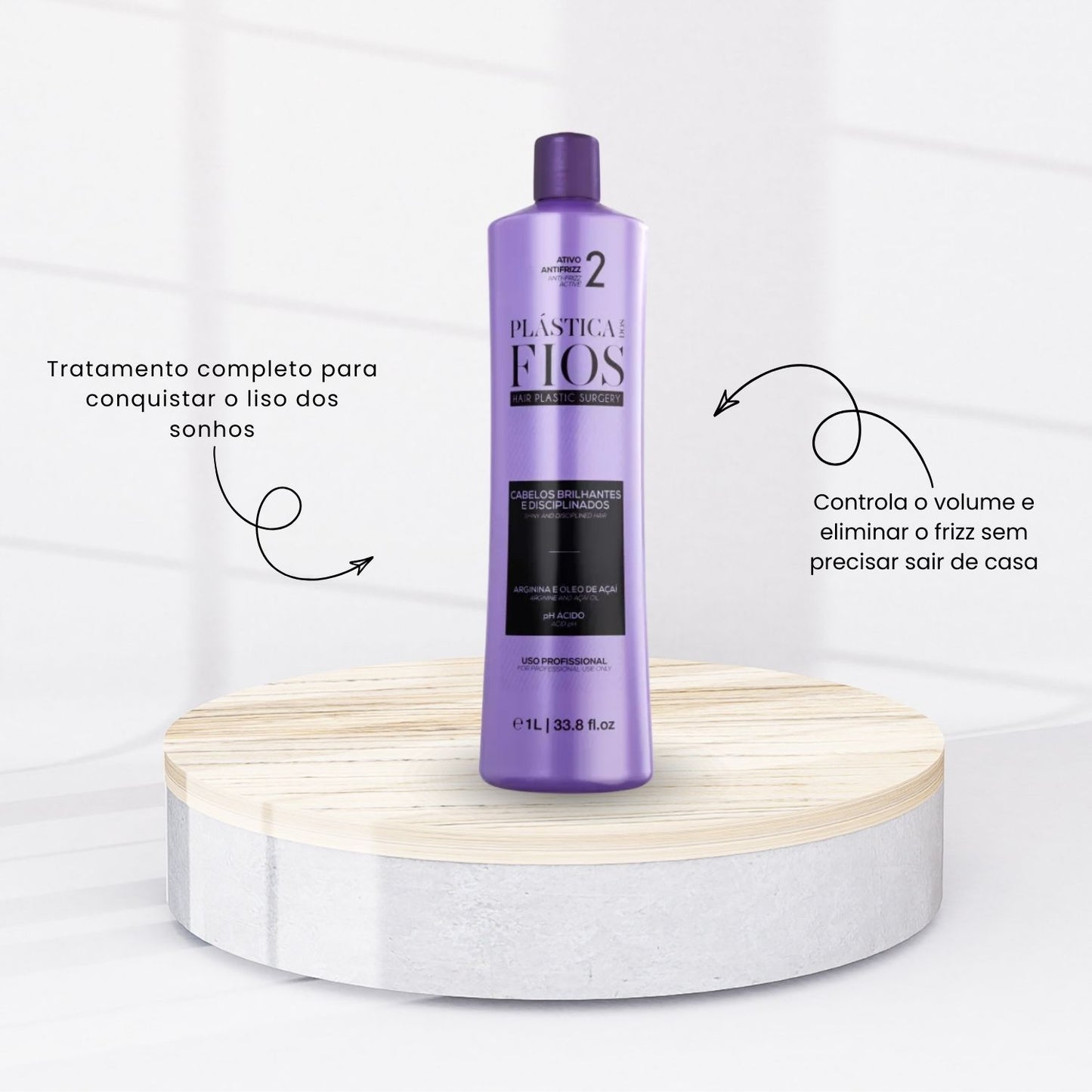 Progressiva Cadiveu Plástica dos Fios Selagem Térmica Escova Inteligente (2 x 300 ml+1 Litro)