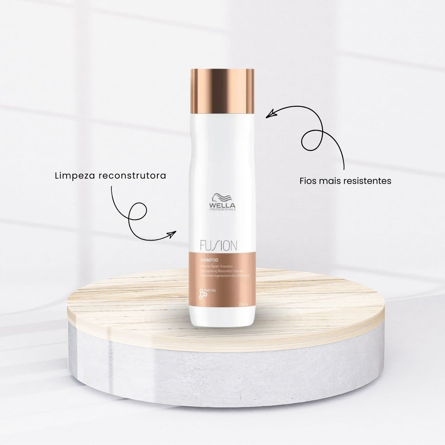 Kit Wella Fusion Shampoo 250 ml + Condicionador 200 ml