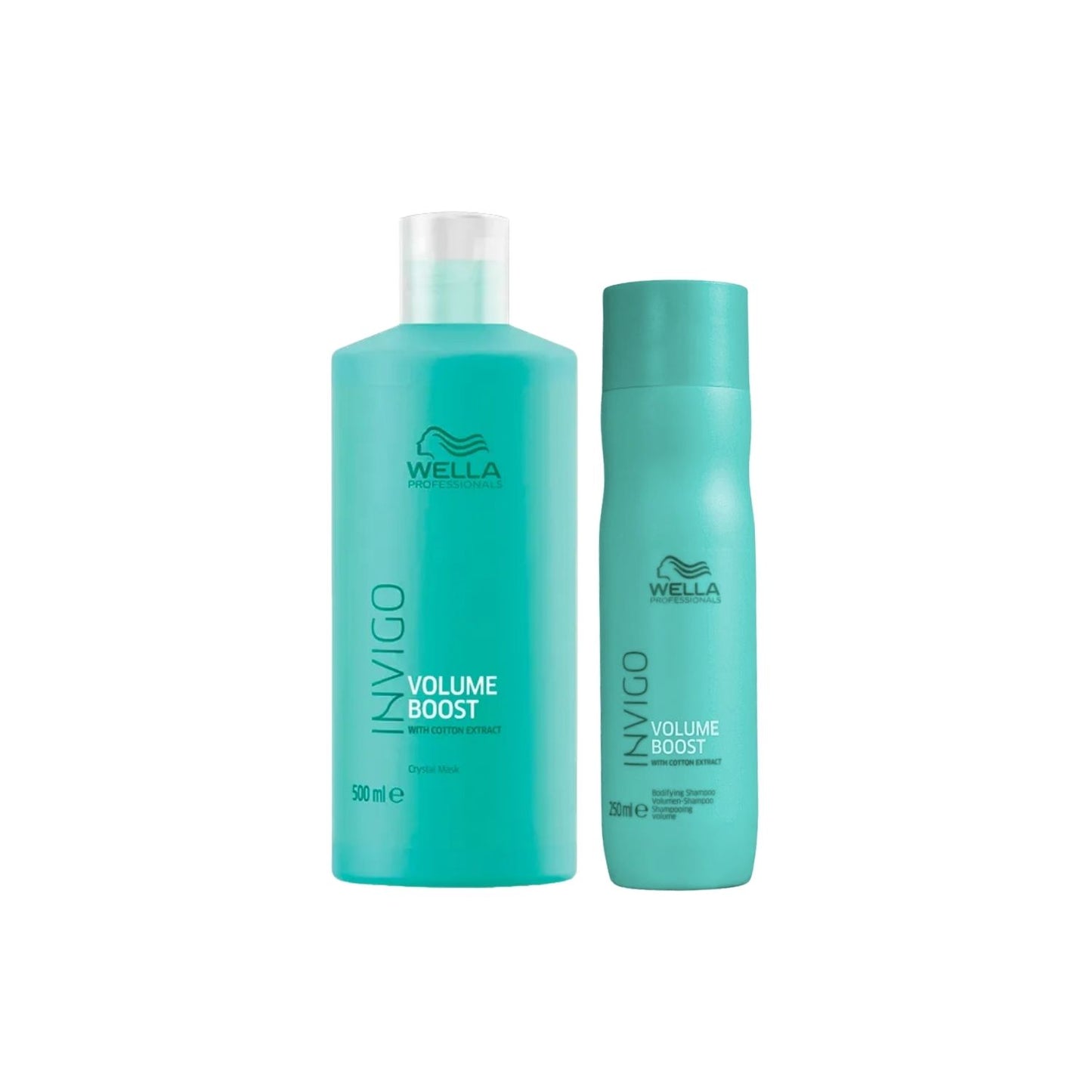 Kit Wella Invigo Volume Boost Crystal Máscara 500 ml + Shampoo 250 ml