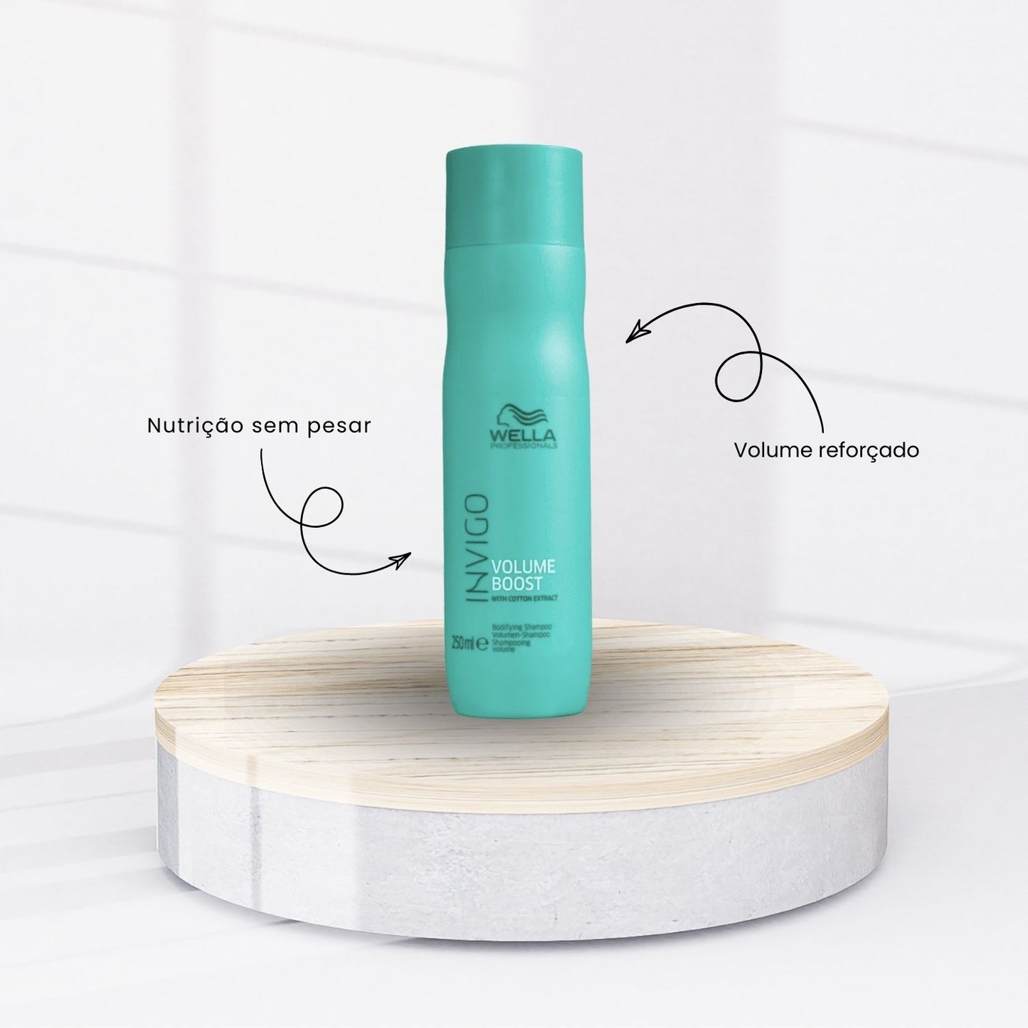 Kit Wella Invigo Volume Boost Crystal Máscara 500 ml + Shampoo 250 ml