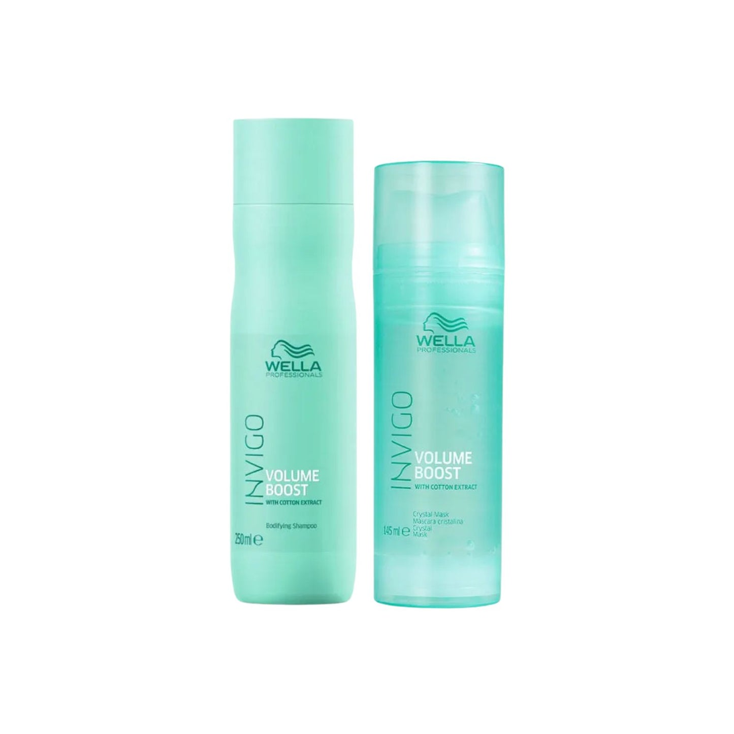 Kit Wella Invigo Volume Boost Shampoo 250 ml + Máscara Crystal 145 ml