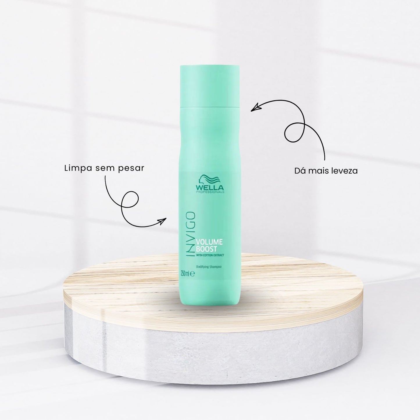 Kit Wella Invigo Volume Boost Shampoo 250 ml + Máscara Crystal 145 ml