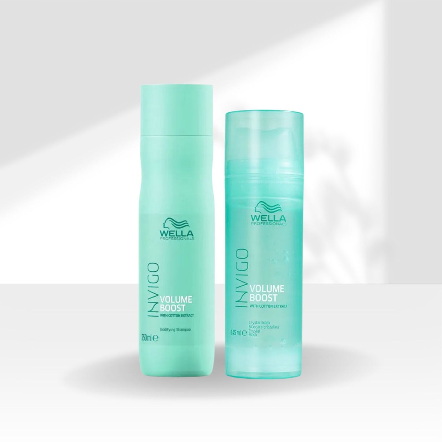 Kit Wella Invigo Volume Boost Shampoo 250 ml + Máscara Crystal 145 ml