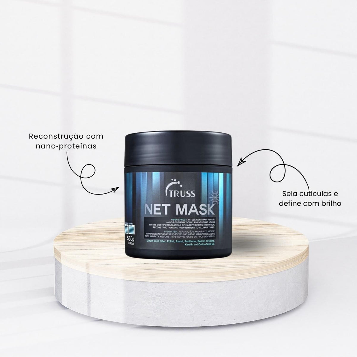 Kit Truss Ultra Hydration + Net + Uso Obrigatório 4 Produtos