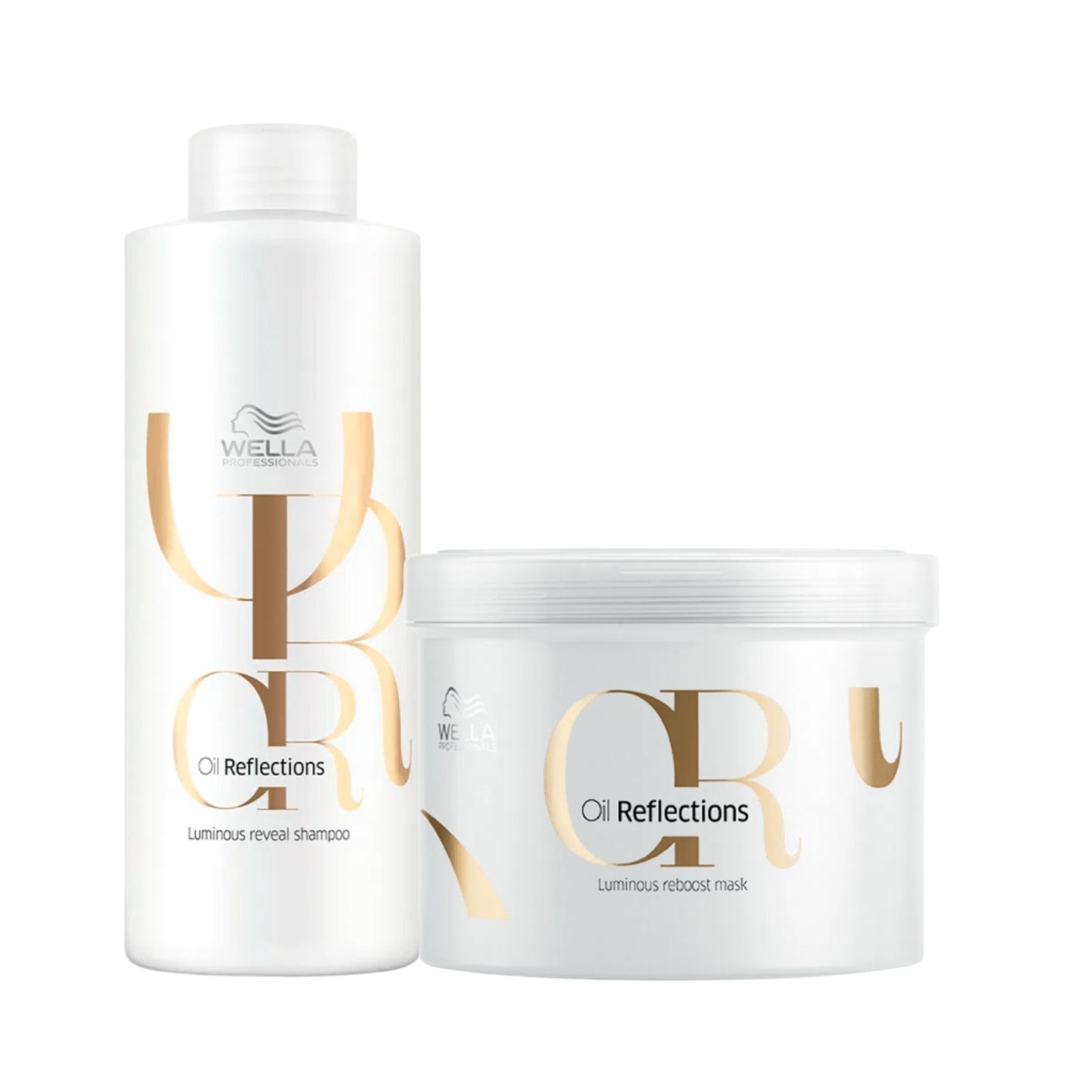 Kit Wella Oil Reflections Shampoo 1 Litro + Máscara 500 ml