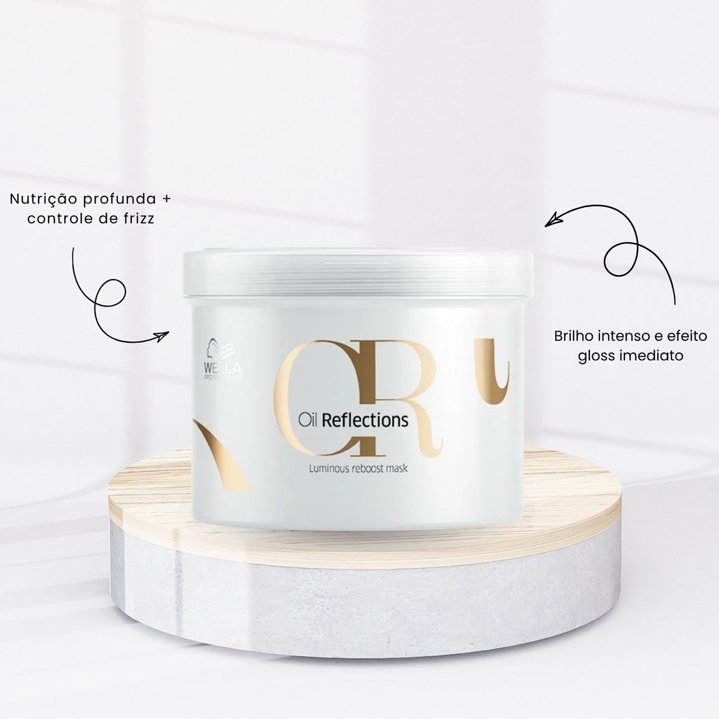 Kit Wella Oil Reflections Shampoo 1 Litro + Máscara 500 ml