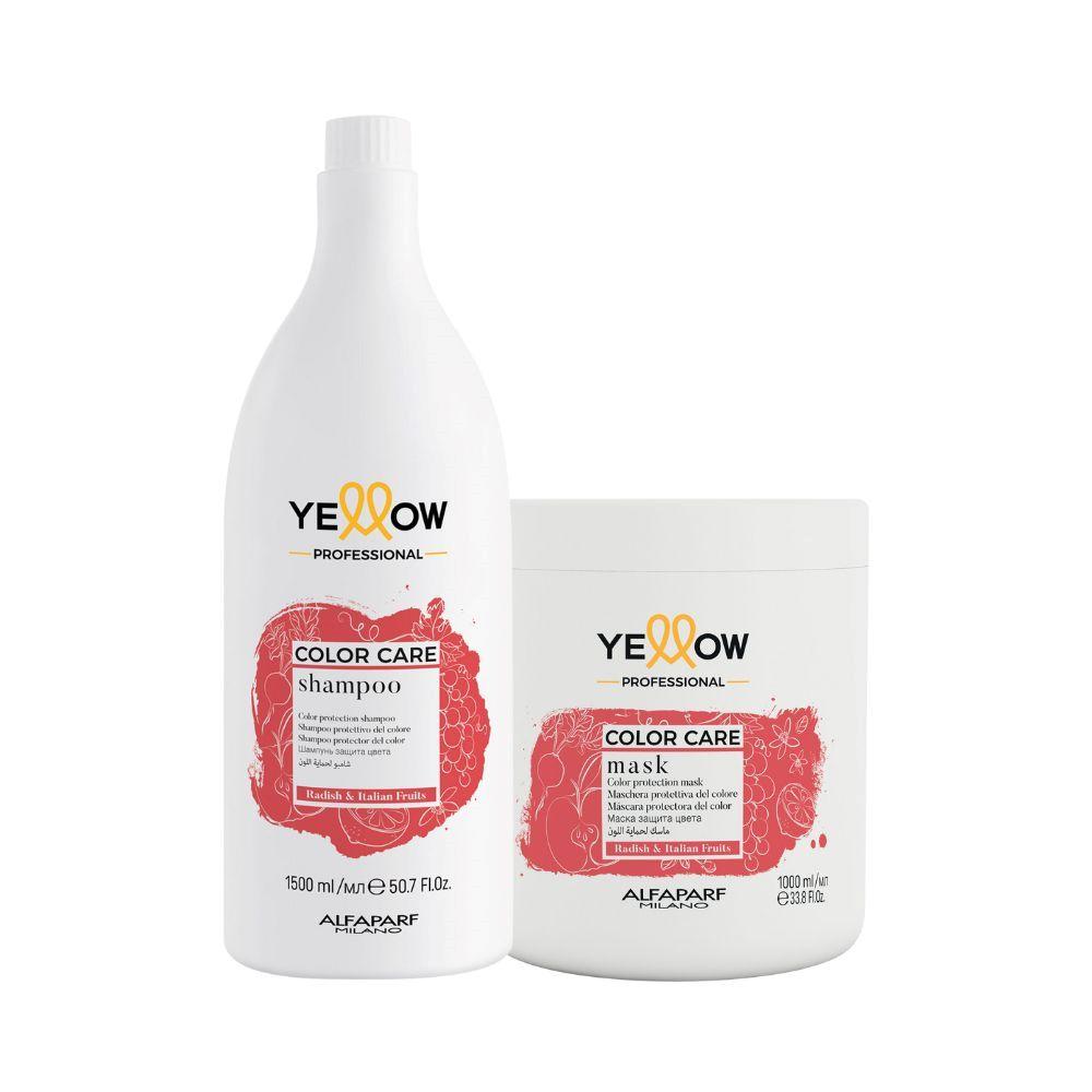 Kit Yellow Color Care Shampoo 1500 ml + Máscara Condicionante 1 Litro