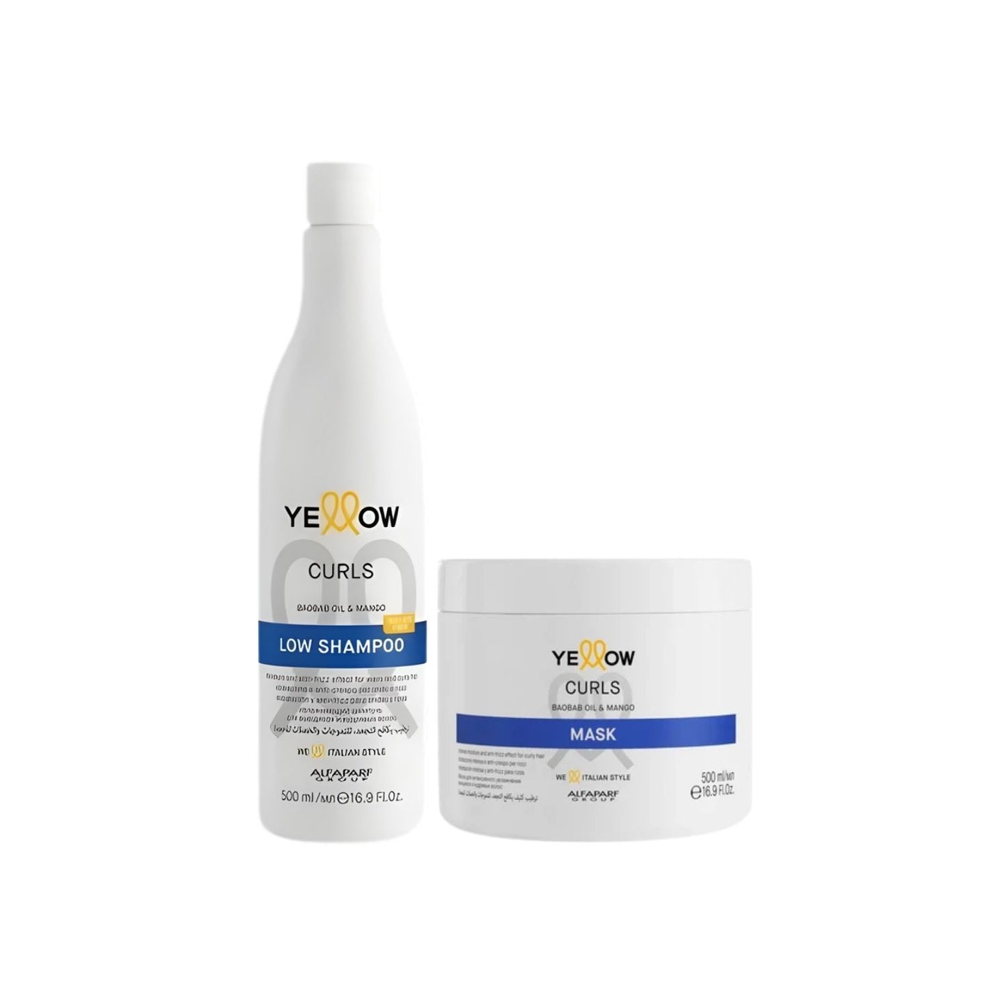Kit Yellow Curls Shampoo + Máscara 500 ml