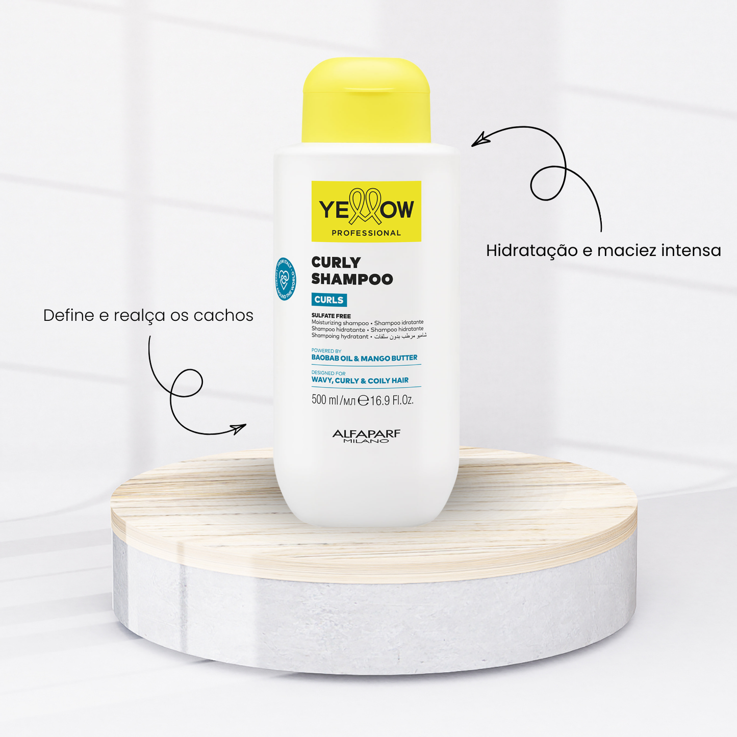 Kit Yellow Curls Shampoo + Máscara 500 ml