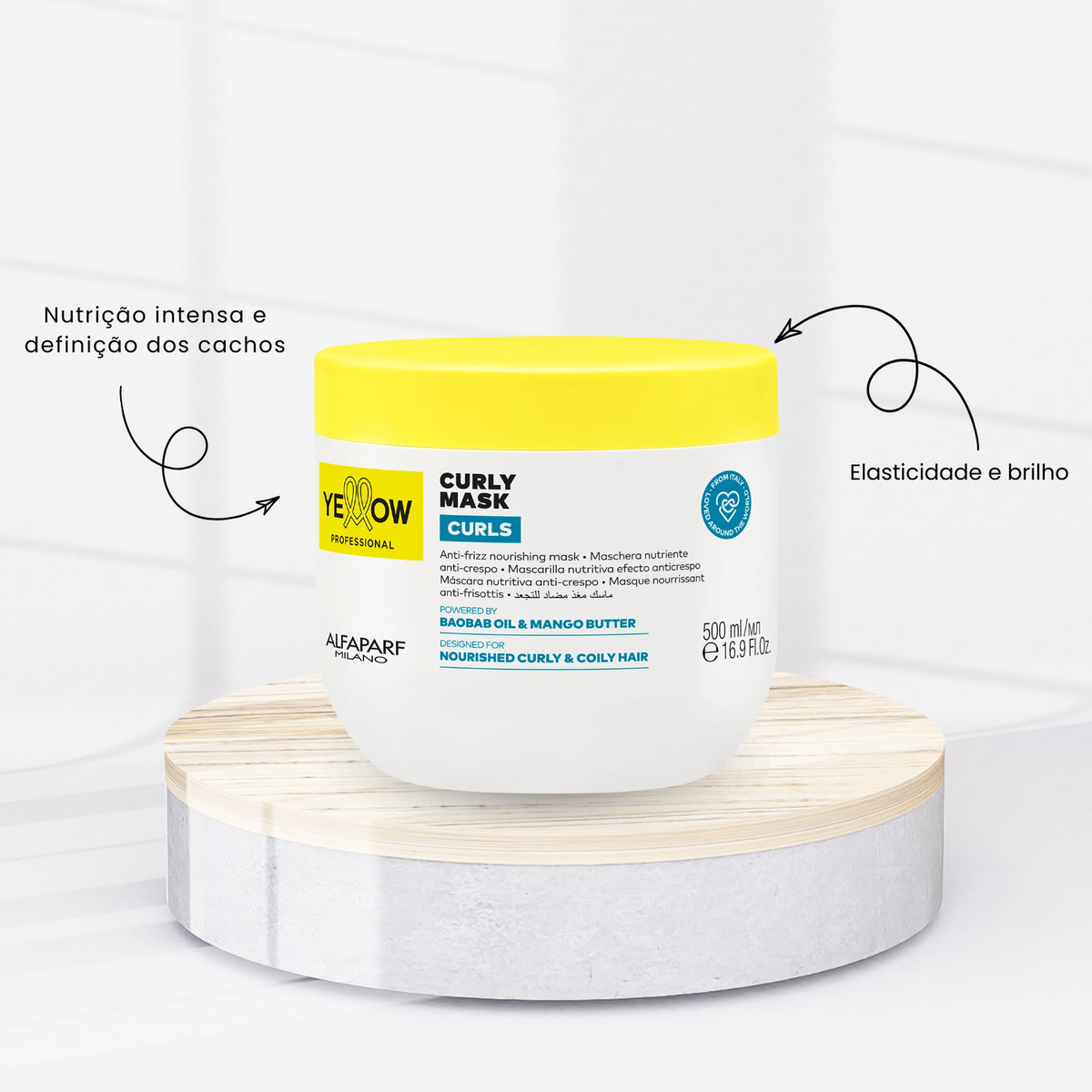 Kit Yellow Curls Shampoo + Máscara 500 ml