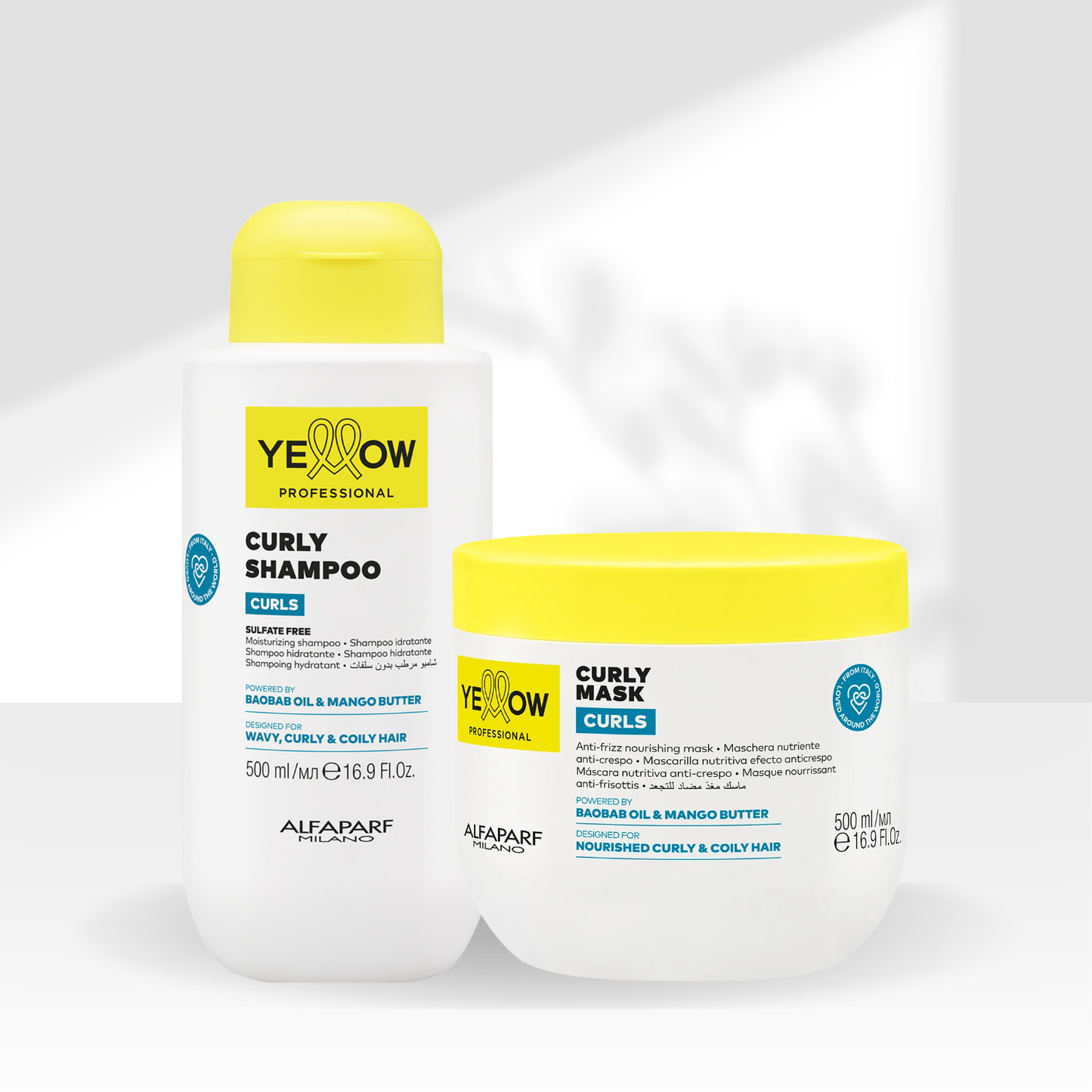 Kit Yellow Curls Shampoo + Máscara 500 ml