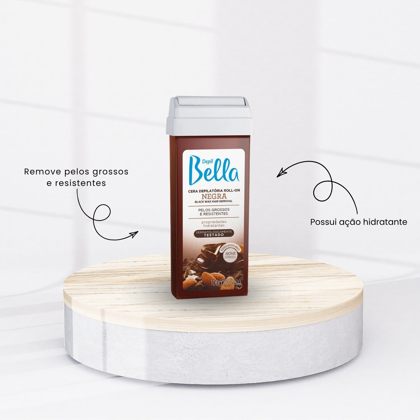 Cera Depilatória Depil Bella Roll-On Negra 100 g