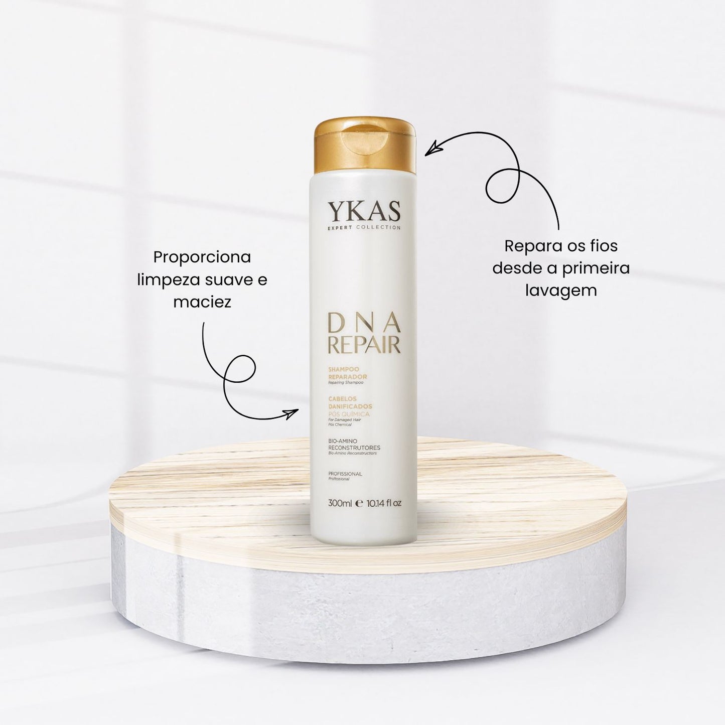 Kit Ykas Dna Repair Shampoo + Condicionador 300 ml