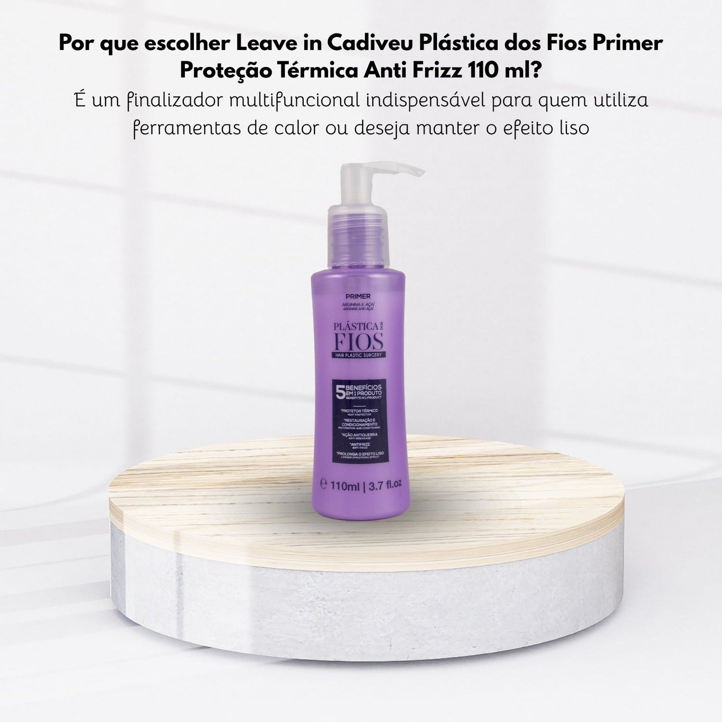 Leave in Cadiveu Plástica dos Fios Primer Proteção Térmica Anti Frizz 110 ml