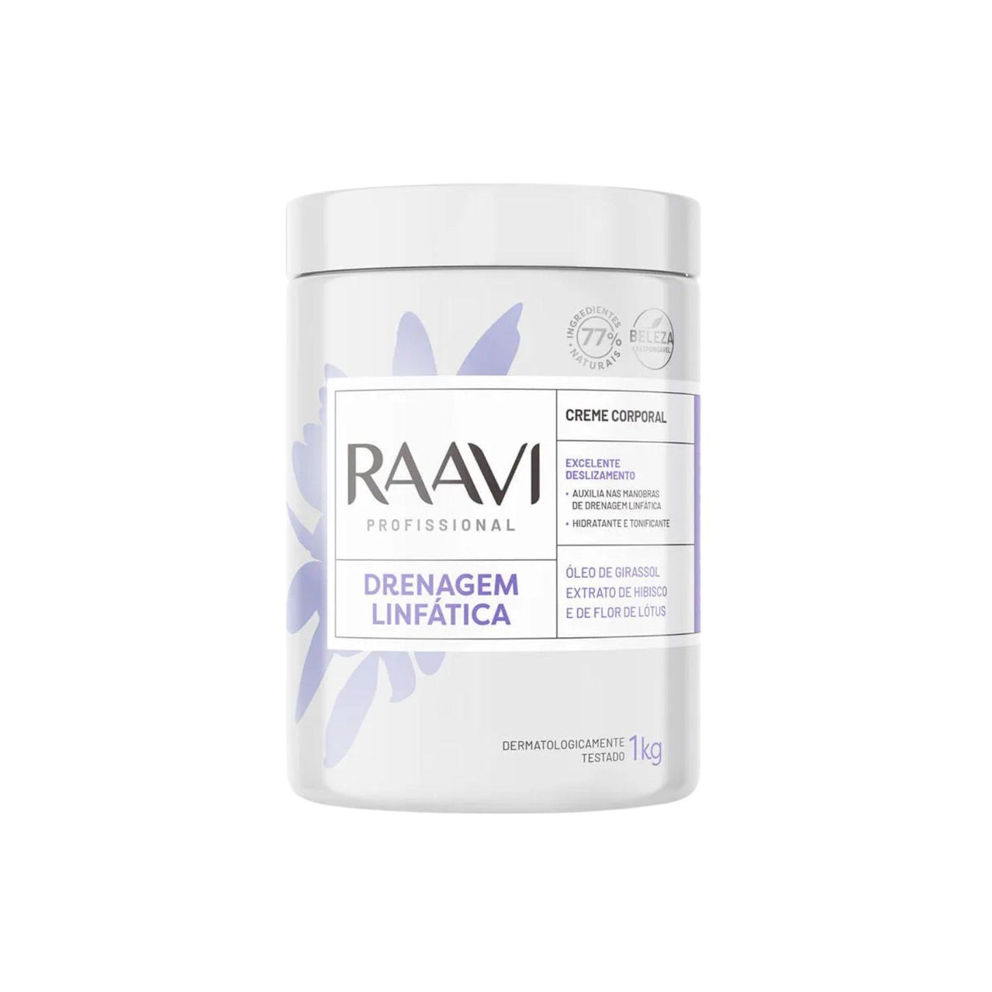 Raavi Drenagem Linfática Creme Corporal 1000 g