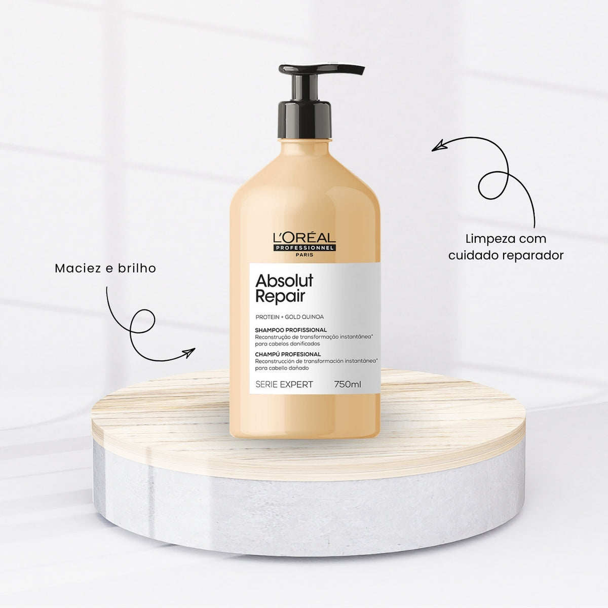 Shampoo Loreal Absolut Repair Gold Quinoa 750 ml