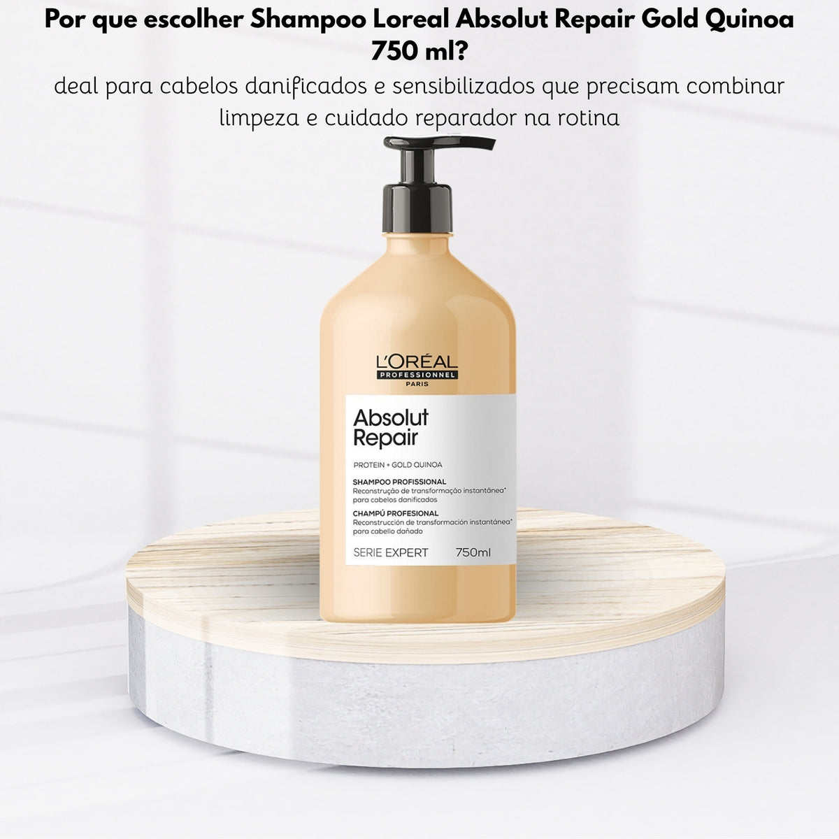 Shampoo Loreal Absolut Repair Gold Quinoa 750 ml