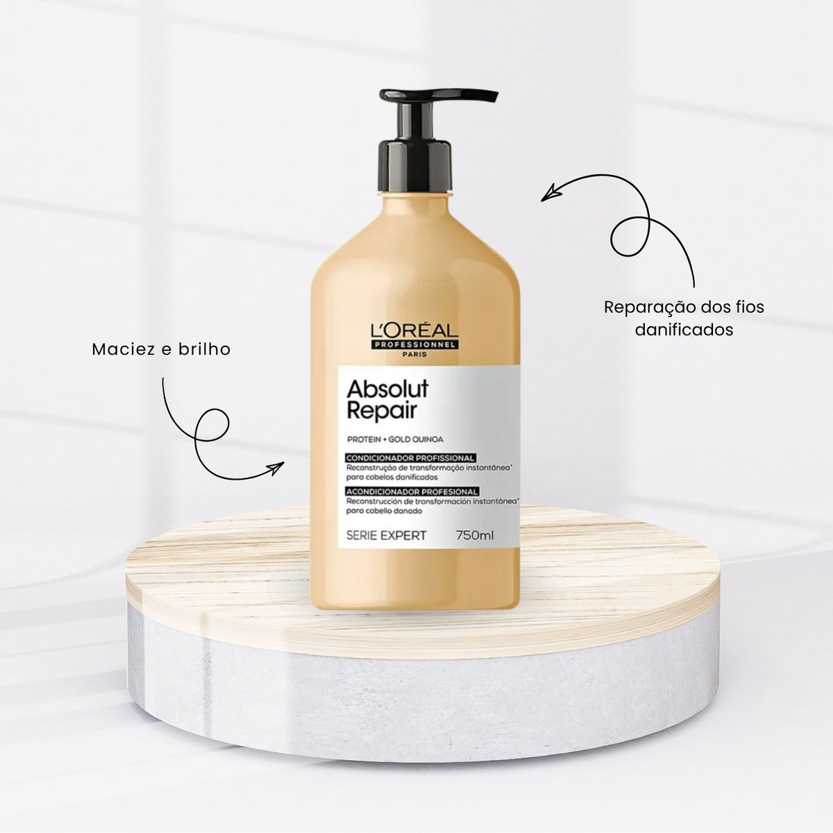 Condicionador Loreal Absolut Repair Gold Quinoa 750 ml