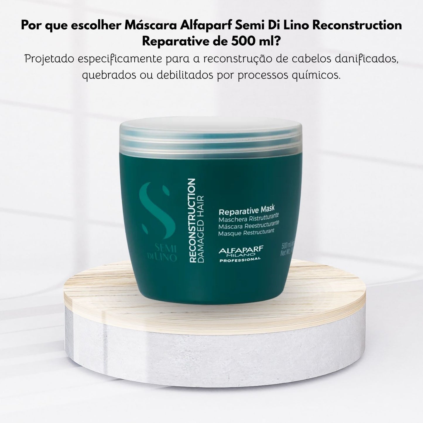 Máscara Alfaparf Semi Di Lino Reconstruction Reparative 500 ml