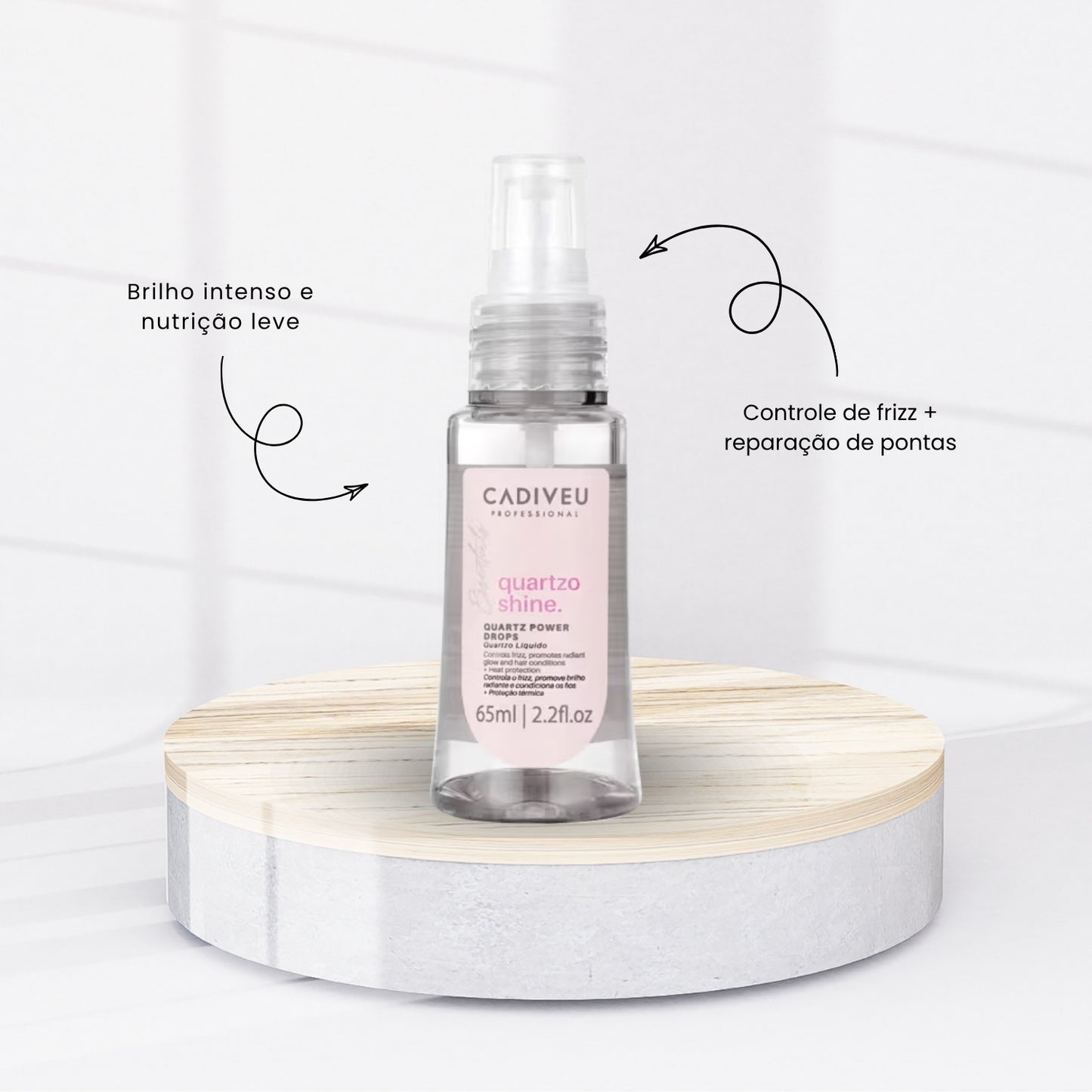 Serum Cadiveu Boca Rosa Hair Quartzo Líquido Condicionante Oleo Reparador de Pontas 65 ml