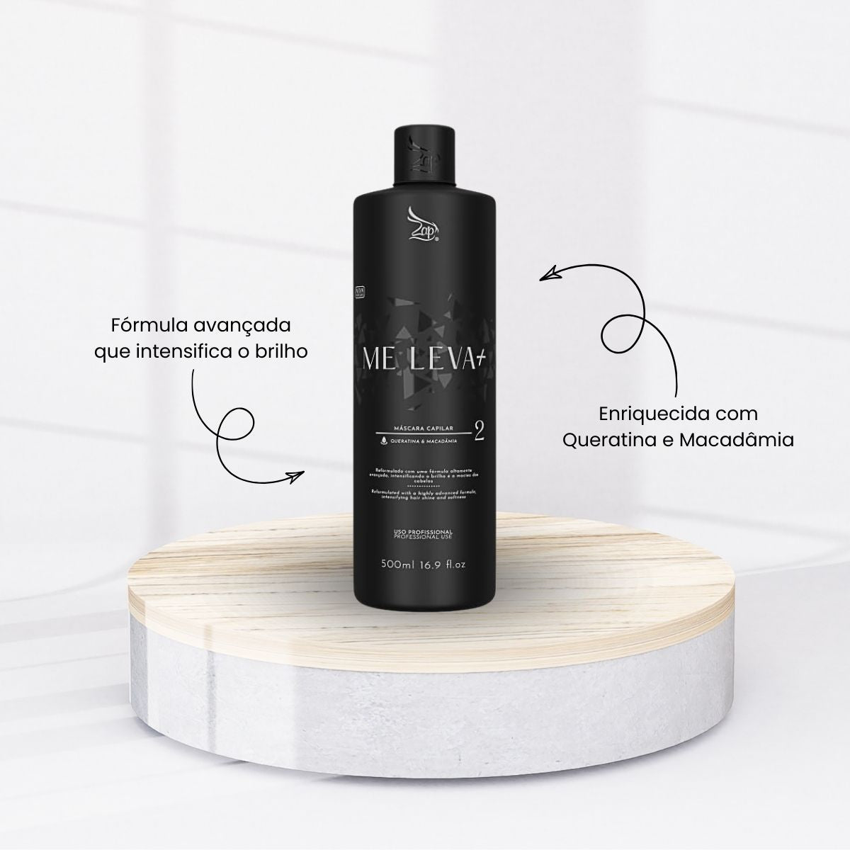 Kit Zap Me Leva+ Shampoo e Máscara (2 x 1 Litro) e Ztox 400 g