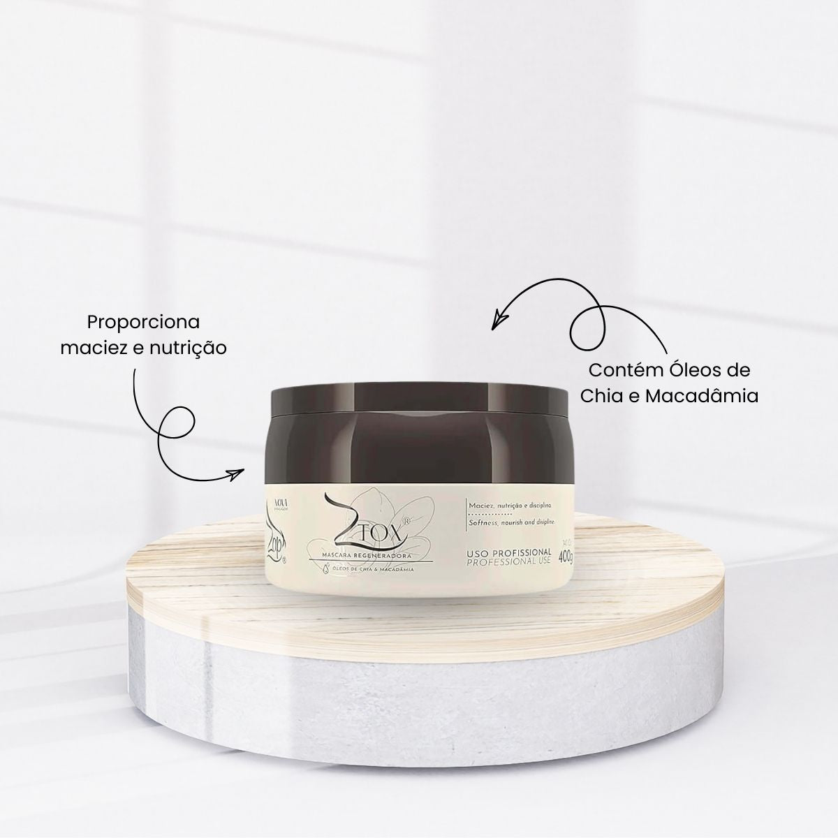 サブチャン Kit Zap Me Leva+ Shampoo e Máscara (2 x 1 Litro) e Ztox 400 g