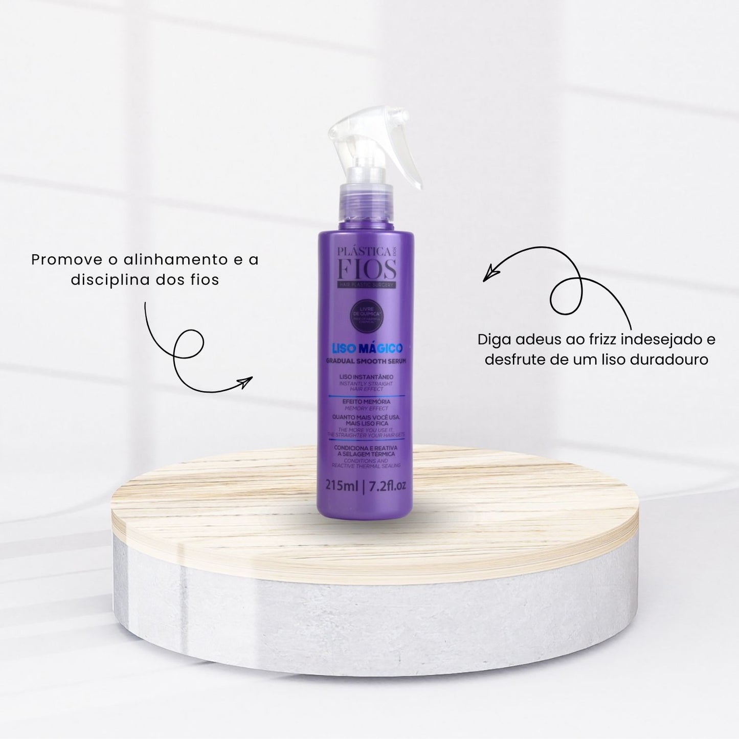 Serum Cadiveu Plástica dos Fios Liso Mágico Oleo Reparador de Pontas 215 ml