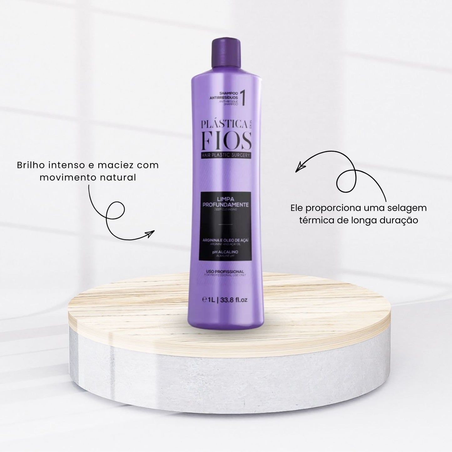 Progressiva Cadiveu Plástica dos Fios Selagem Térmica Escova Inteligente 3 x 1 Litro