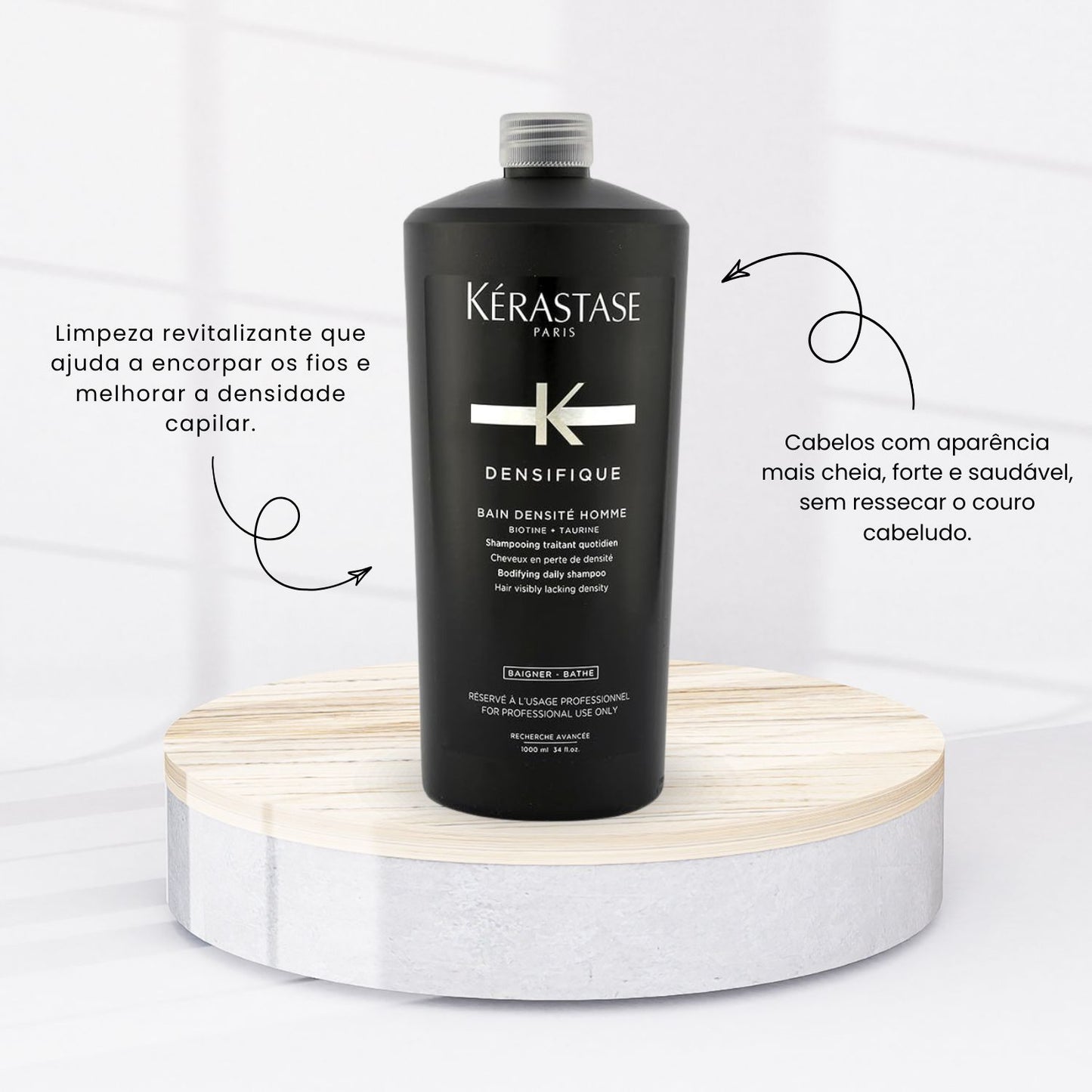 Shampoo Kérastase Densifique Bain Densité Homme Masculino 1 Litro