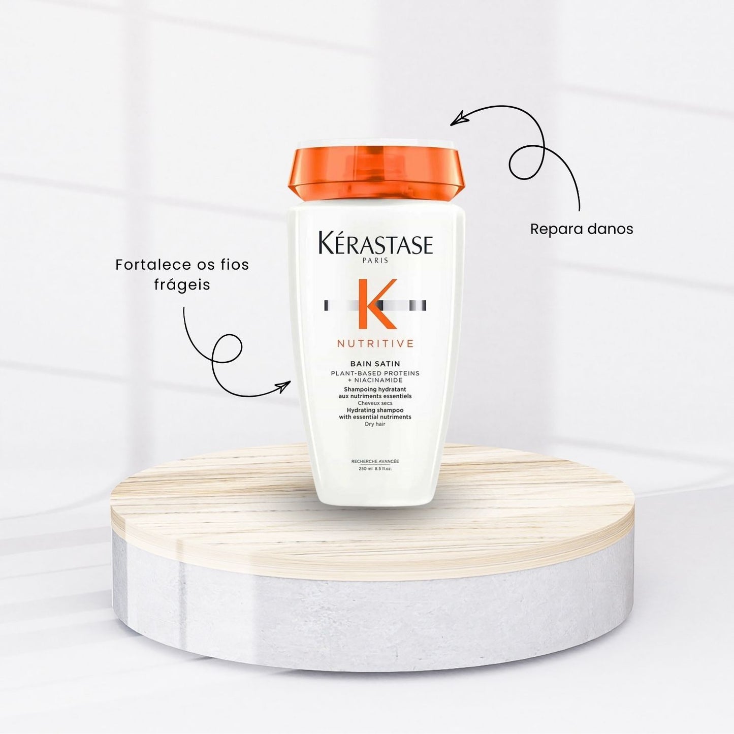 Kit Kérastase Nutritive Satin 1 Shampoo 250 ml + Lait Vital 200 ml