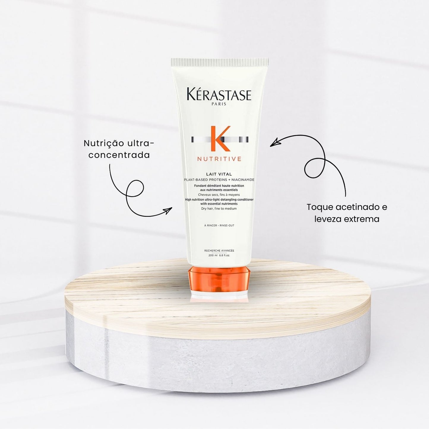 Kit Kérastase Nutritive Satin 1 Shampoo 250 ml + Lait Vital 200 ml