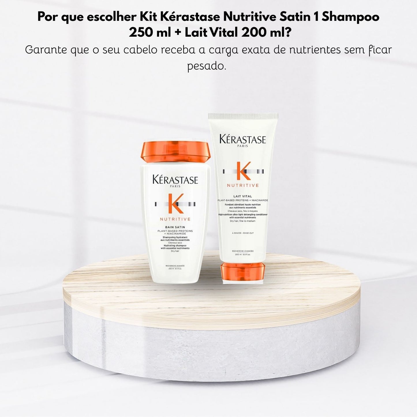 Kit Kérastase Nutritive Satin 1 Shampoo 250 ml + Lait Vital 200 ml