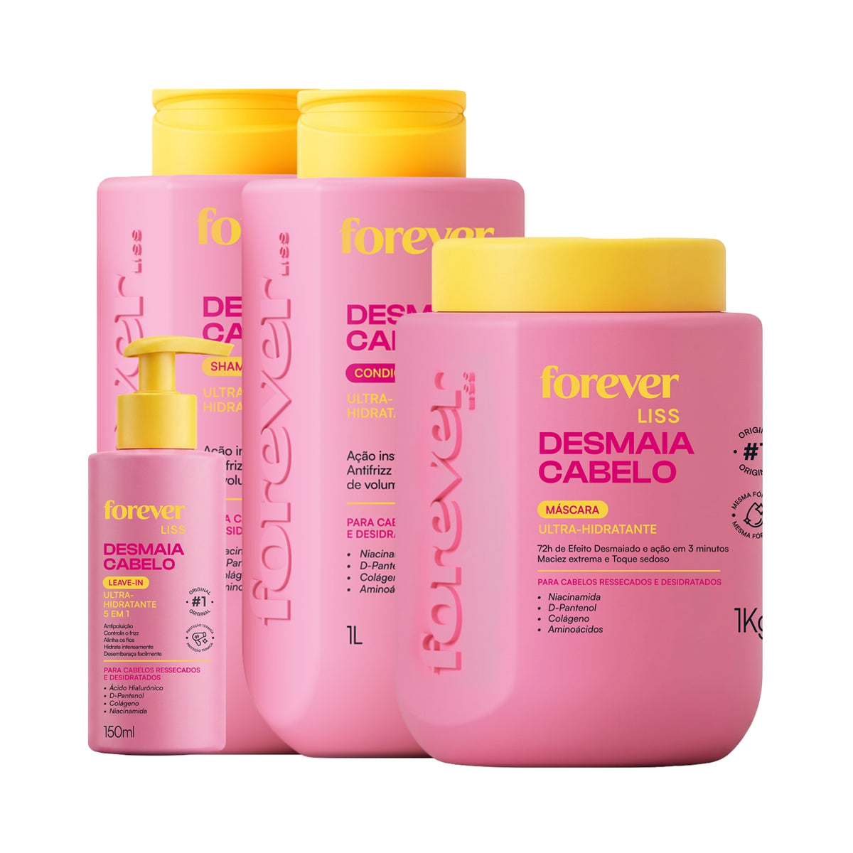 Kit Forever Liss Desmaia Cabelo Tratamento Capilar Salon