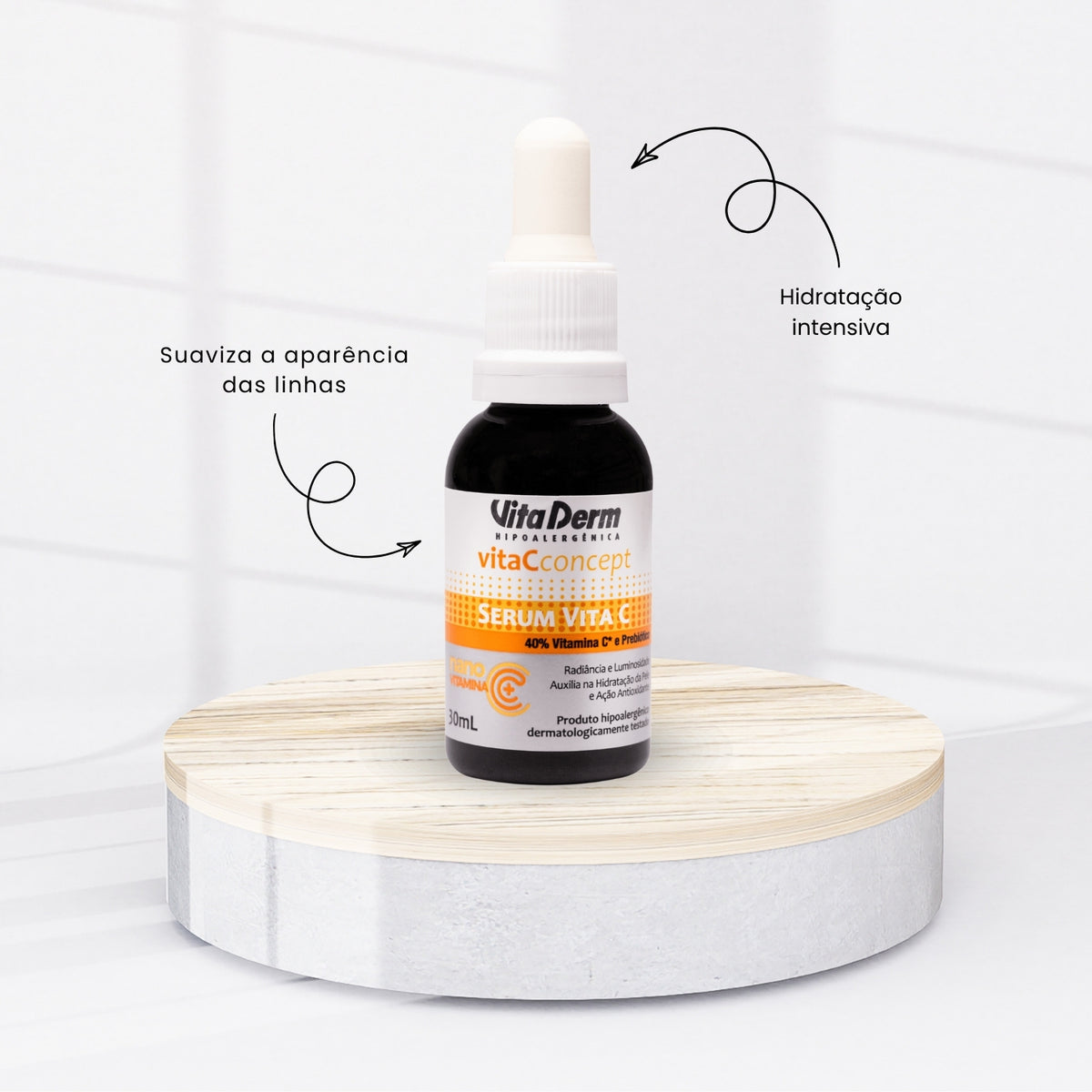Vita Derm Vita C Concept Sérum Redutor de Linhas com Ácido Hialurônico 30 ml