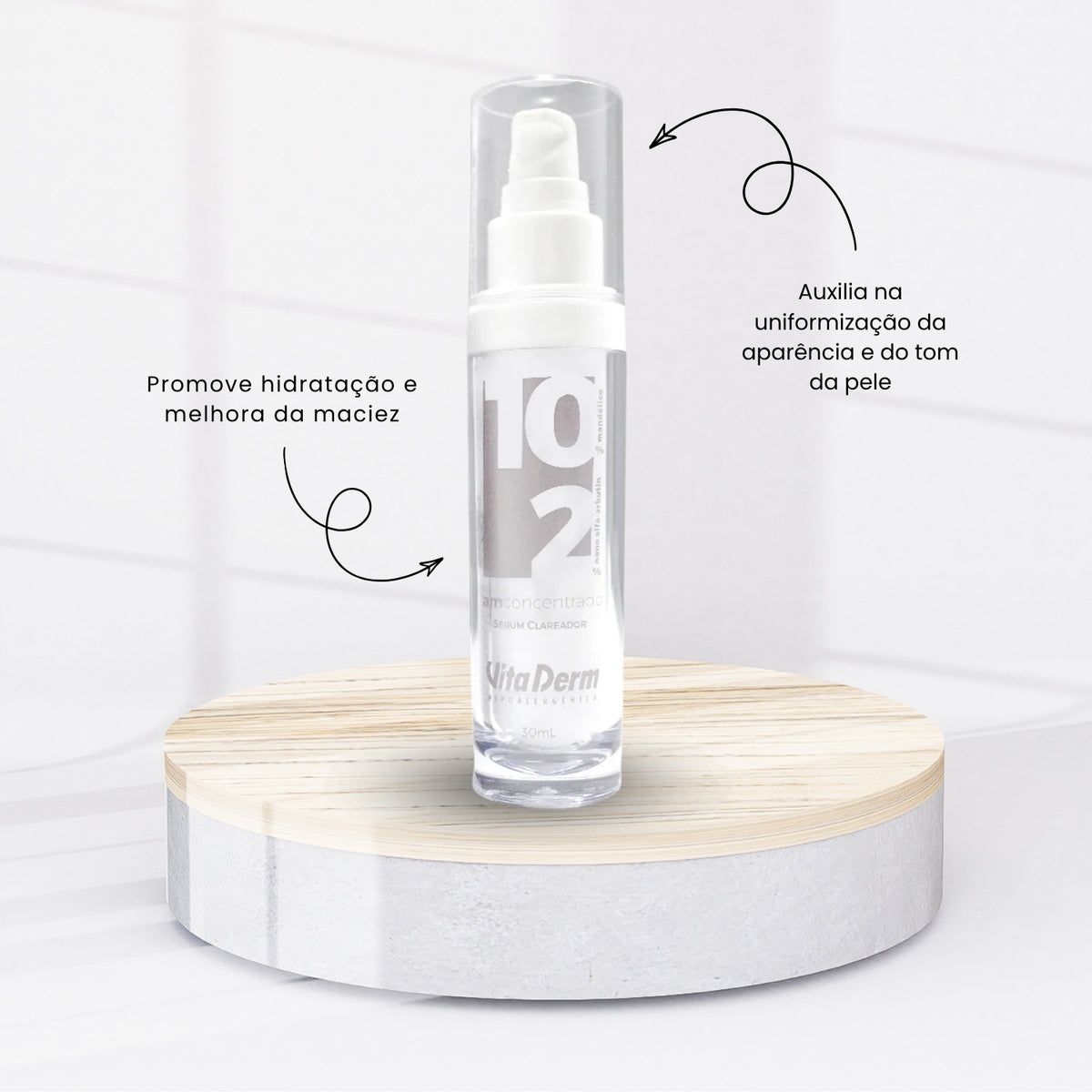 Vita Derm AM Concentrado Sérum Uniformizador com Ácido Hialurônico 30 ml