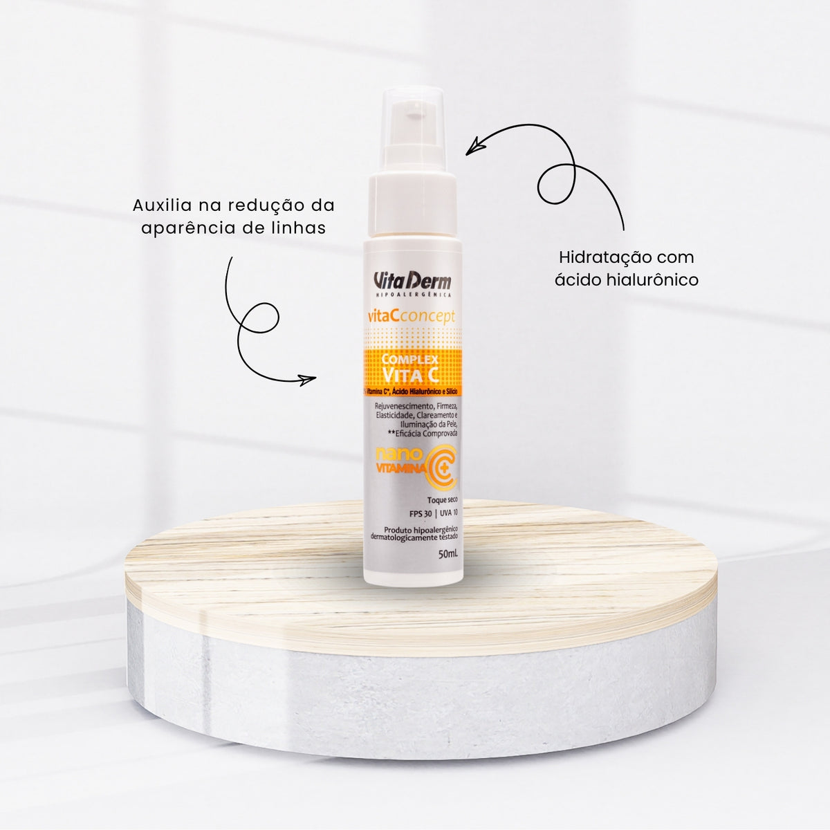 Vita Derm Vita C Concept Complex Sérum Redutor de Linhas com Ácido Hialurônico 50 ml