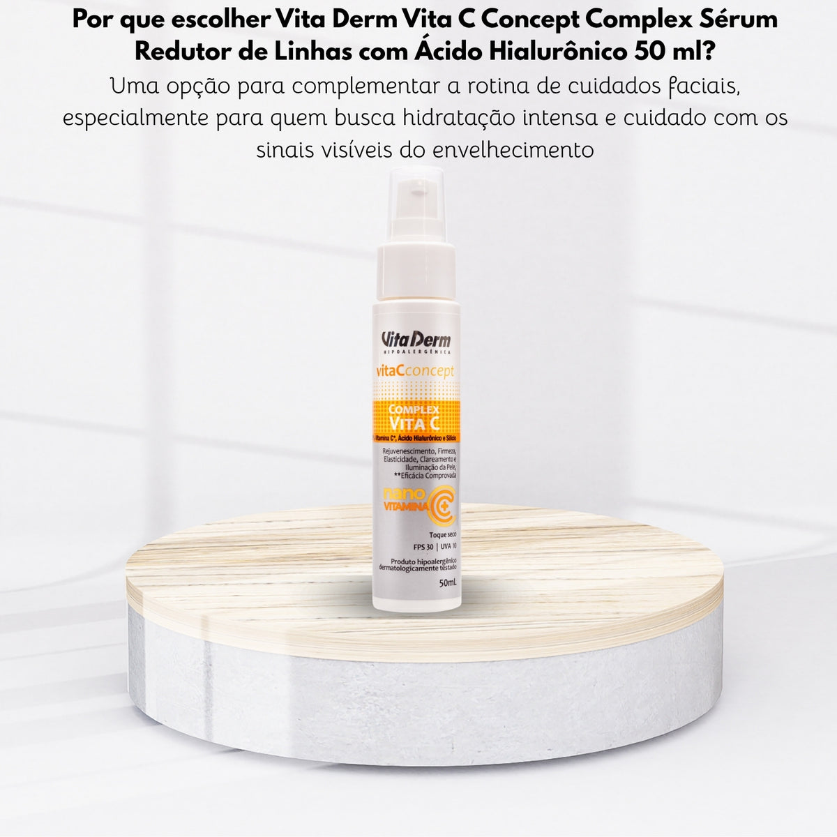 Vita Derm Vita C Concept Complex Sérum Redutor de Linhas com Ácido Hialurônico 50 ml