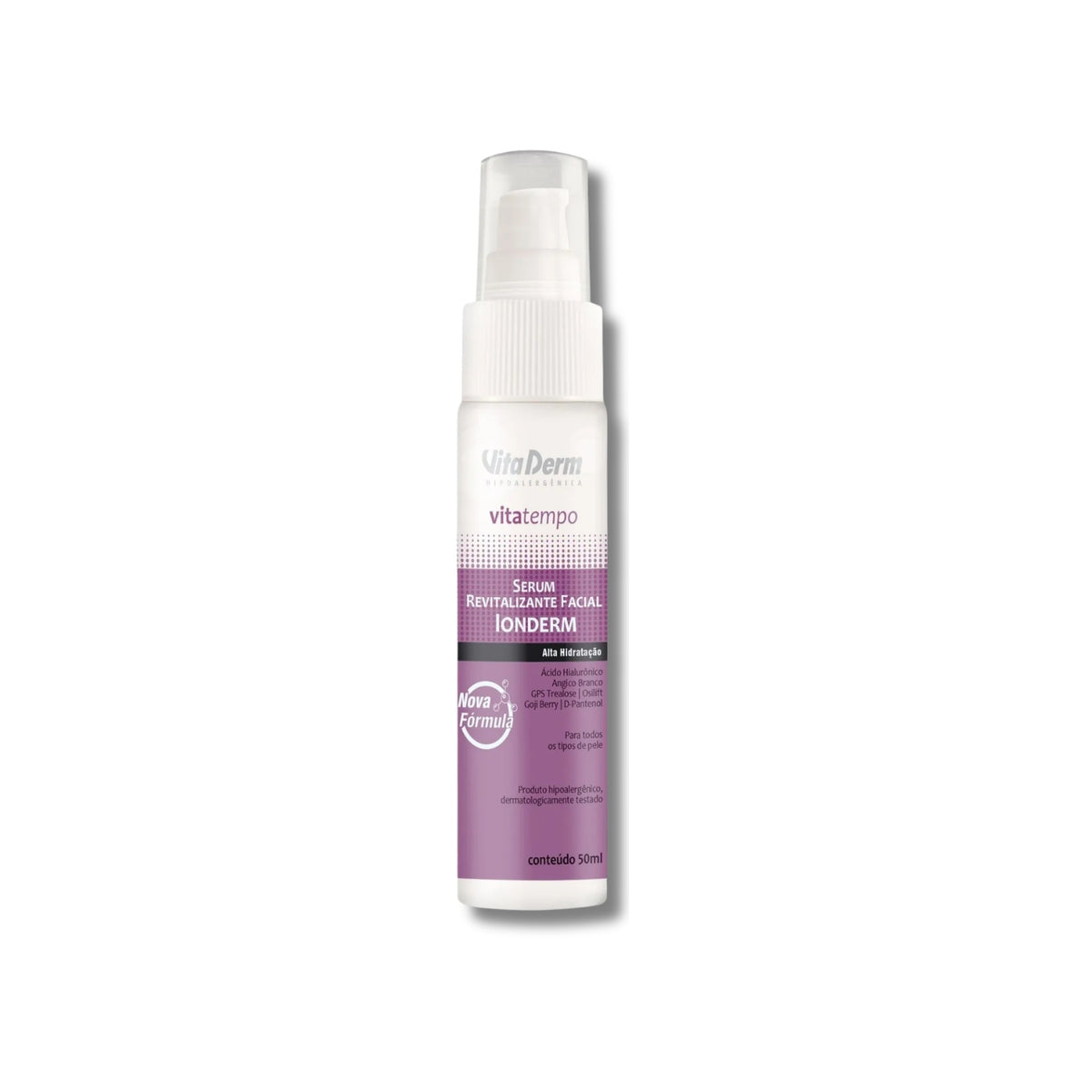 Vita Derm Revitalizing Facial Sérum Ionderm Vita Tempo com Ácido Hialurônico 50 ml