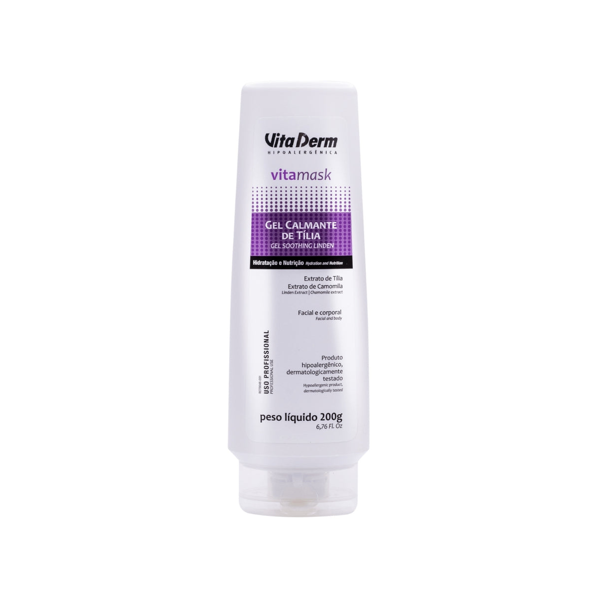 Vita Derm Vita Mask Gel Calmante de Tília Máscara Facial 200 g