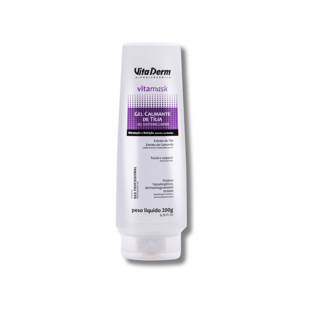 Vita Derm Vita Mask Gel Calmante de Tília Máscara Facial 200 g