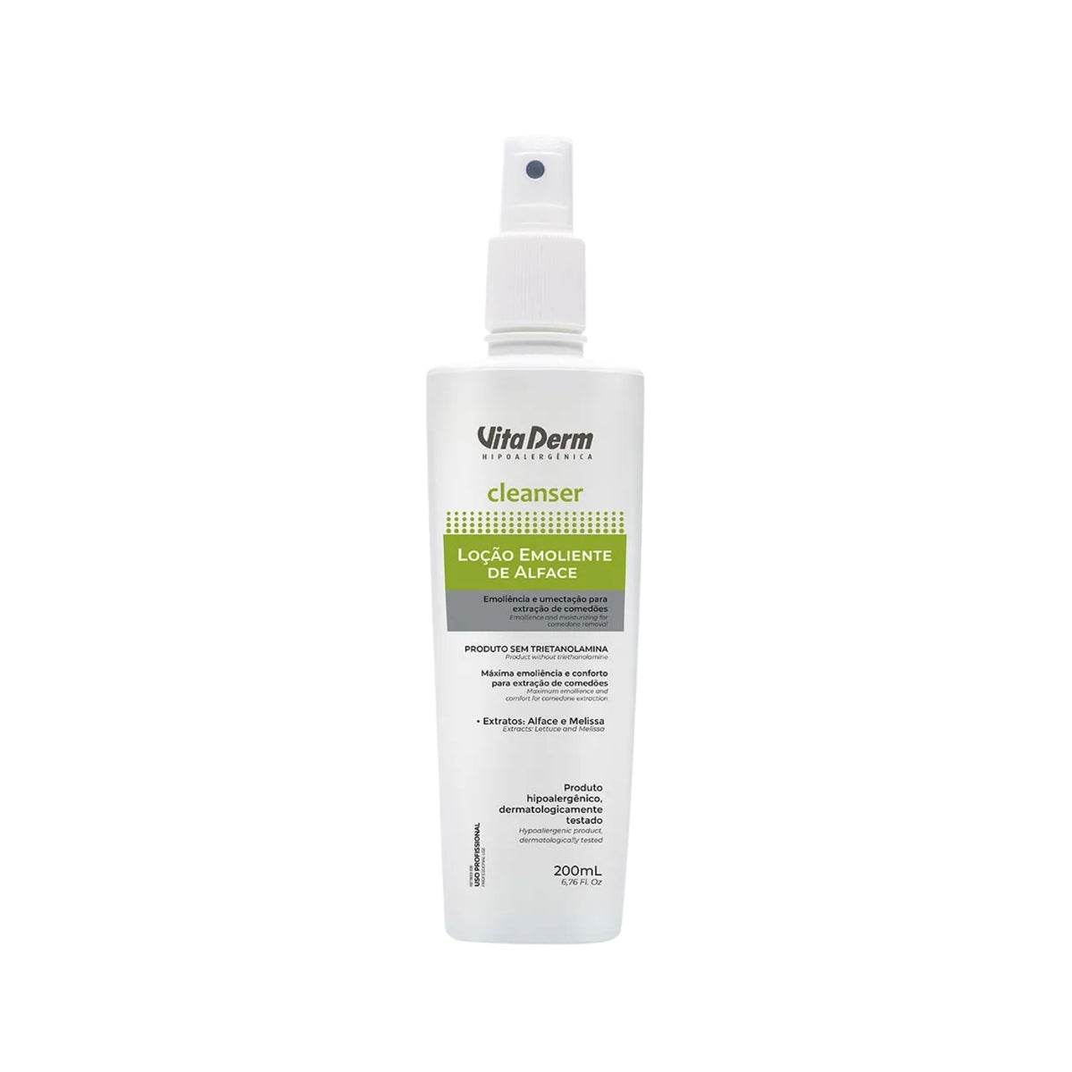 Vita Derm Cleanser Emoliente Loção Hidratante Facial 200 ml