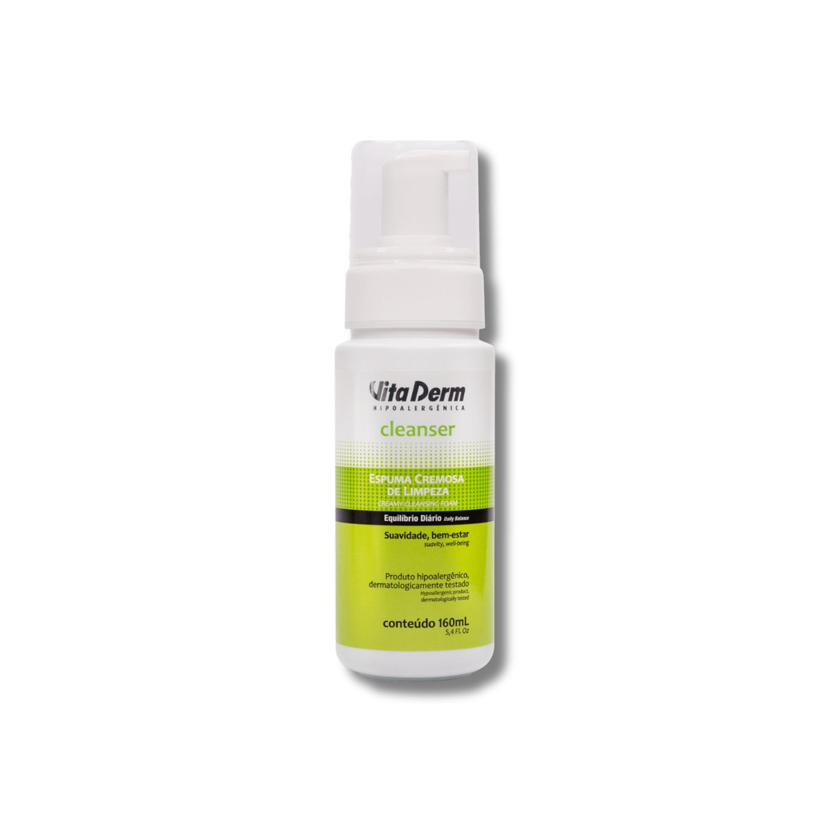 Vita Derm Cleanser Espuma de Limpeza Facial 160 ml