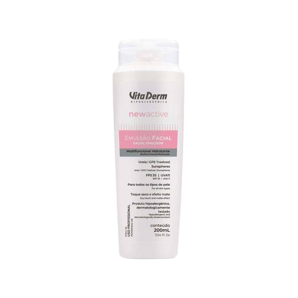 Vita Derm New Active Emulsão Loção Hidratante Facial 200 ml
