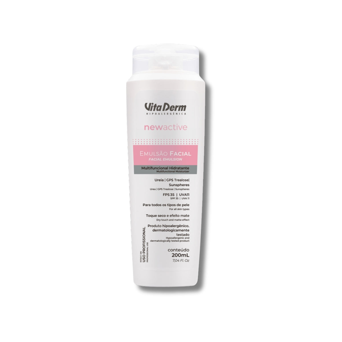 Vita Derm New Active Emulsão Loção Hidratante Facial 200 ml
