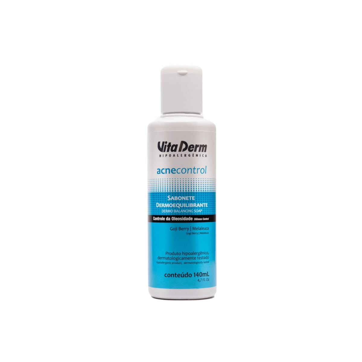 Vita Derm Acne Control Dermoequilibrante Sabonete Líquido Facial 140 ml
