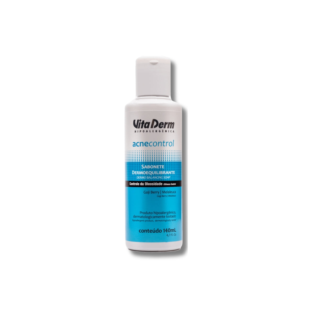 Vita Derm Acne Control Dermoequilibrante Sabonete Líquido Facial 140 ml