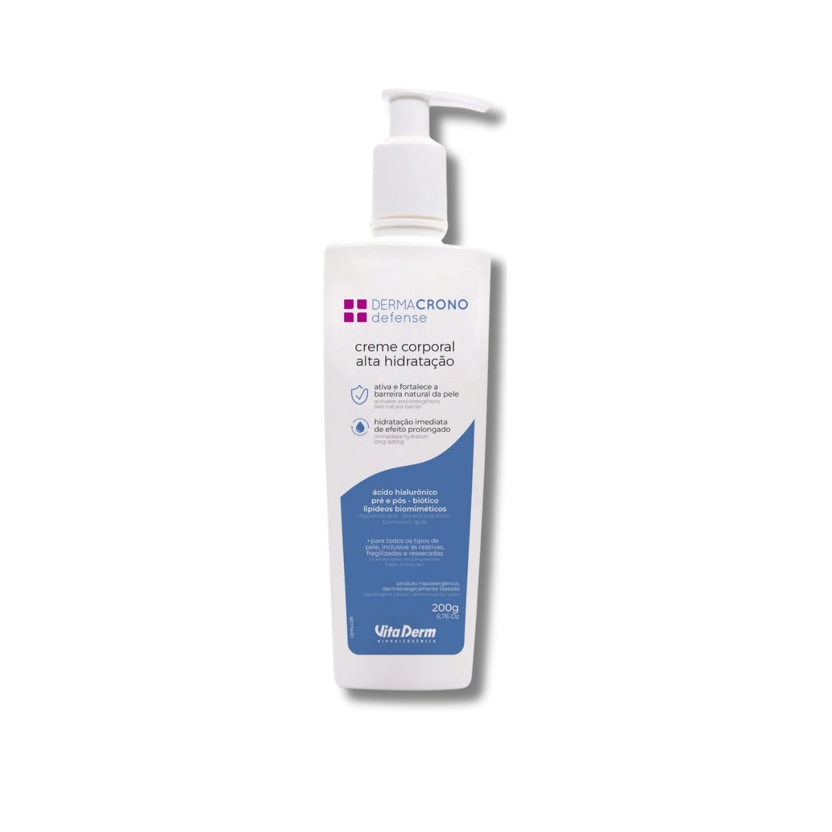 Vita Derm Dermacrono Defense Creme Hidratante Corporal 200 g